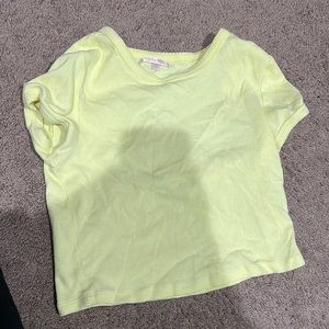 yellow cropped tshirt